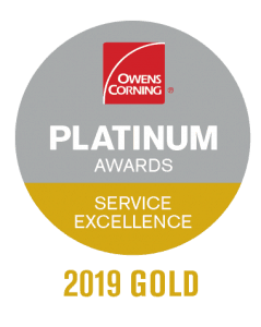 Owens Corning Gold Level Product Excellence Award