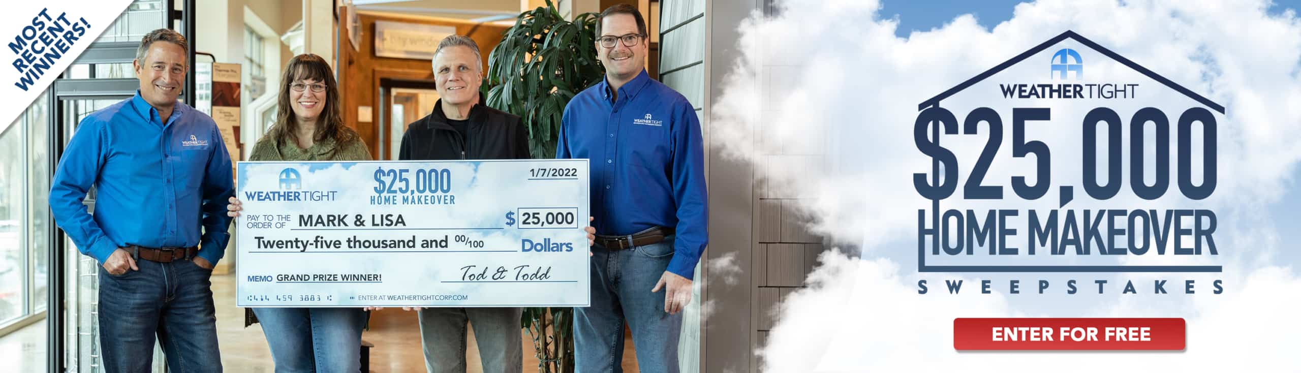 Weather Tight's $25,000 Home Makeover Sweepstakes Winner Mark & Lisa