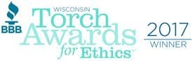 Image shows the logo for the BBB Torch Awards for Ethics with "2017 Winner" printed