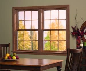 Mulled Double Hung Windows with Grids