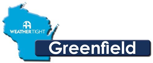 Image shows the outline of the state of Wisconsin with text that reads "Greenfield"