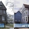 Vinyl Siding Before & After Front Photo