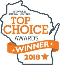 Image shows Milwaukee Journal Sentinel Top Choice Award 2018