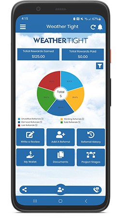 Weather Tight Portal App - for referrals and project updates